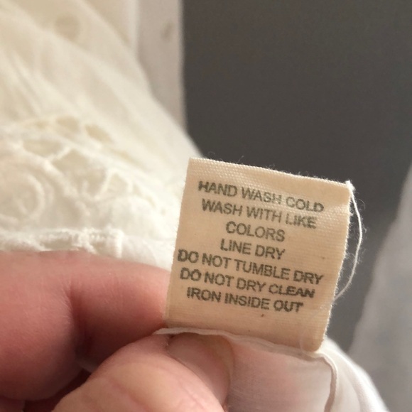 Anthropologie White Eyelet Puff-Sleeve Mini Dress - Picture 6 of 7